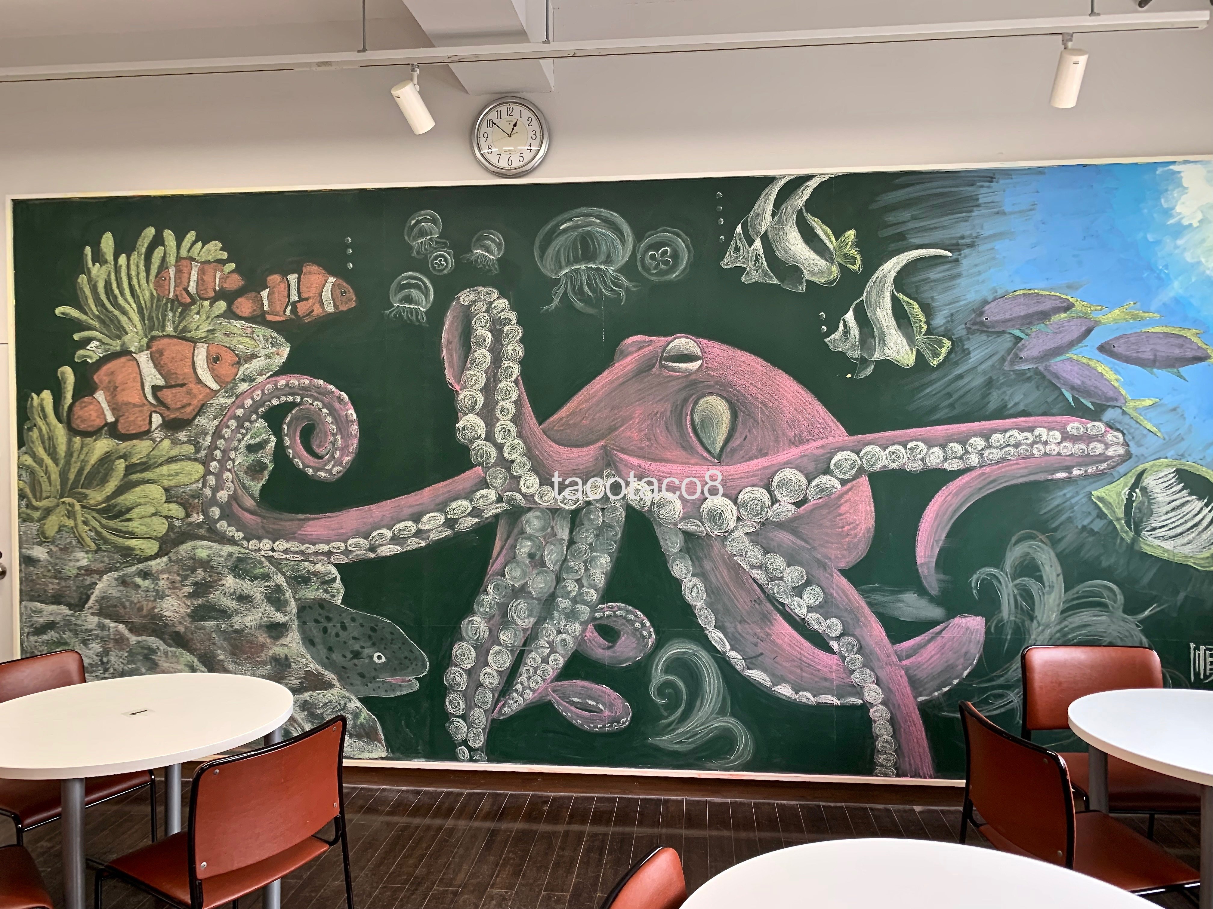 タコのチョークアート Tacotaco8